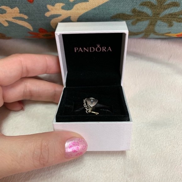 Pandora Key to My Heart two tone 14k charm box - Picture 4 of 5